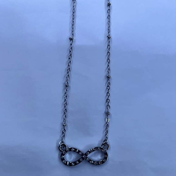 Sliver Infinity Charm Necklace - Picture 1 of 2